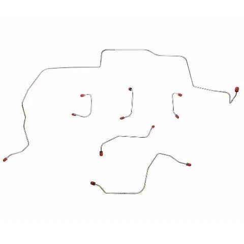 1967-70 Ford Mustang Front Brake Line Kit w_ Standard Disc Brakes - ZKT6711SS